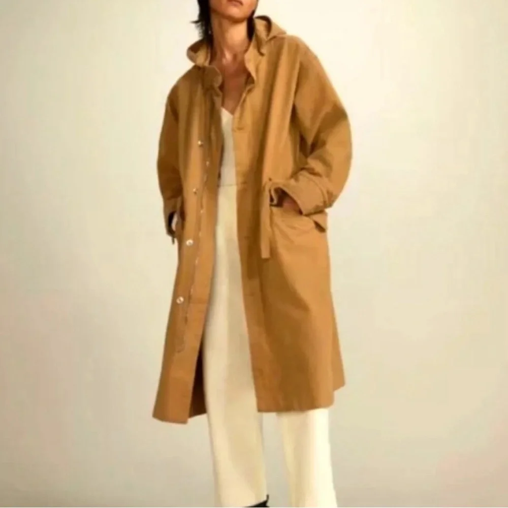 Women's Everlane Organic Cotton Parka in Cappuccino / Tan - Picture 2 of 7